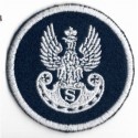 Orzeł orlęcy na granatowy beret - biały haft