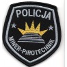 Naszywka Policja Miner Pirotechnik - czarna