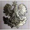 Orzeł metalowy leśnika - na dwóch liściach