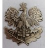 Orzeł metalowy leśnika - na dwóch liściach