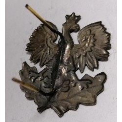 Orzeł metalowy leśnika - na dwóch liściach