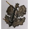 Orzeł metalowy leśnika - na dwóch liściach