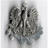 kopia Orzeł metalowy leśnika - na dwóch liściach