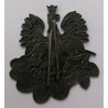 kopia Orzeł metalowy leśnika - na dwóch liściach