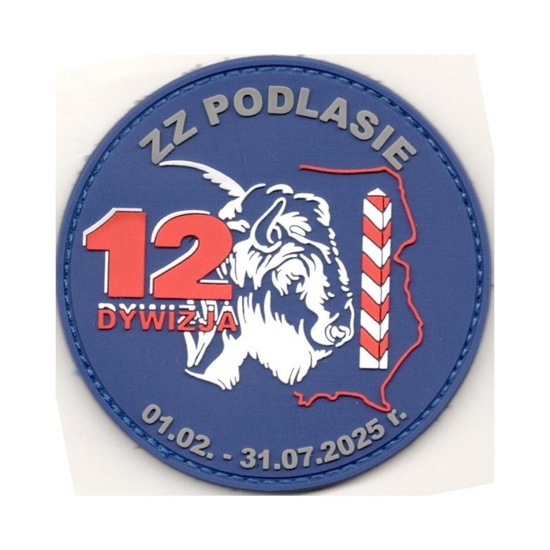 ZZ Podlasie 12 DZ  - naszywka gumowa PVC (rzep)