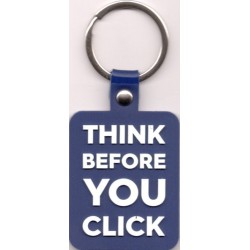 Brelok CBZC - THINK BEFORE YOU CLICK - PVC