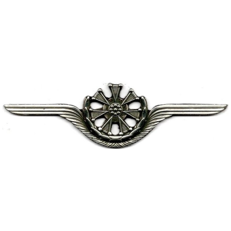Odznaka wojskowego mechanika lotniczego - turbinka kolor srebrny
