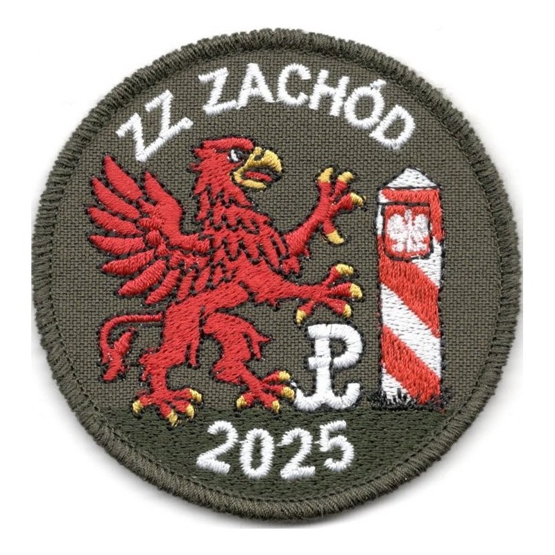 ZZ Zachód 2025 - naszywka haftowana, rzep, 75 mm