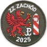 ZZ Zachód 2025 - naszywka haftowana, rzep, 75 mm