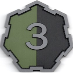 3 Zamojski Batalion Zmechanizowany  - naszywka gumowa PVC (rzep)