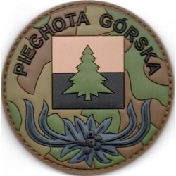 22 Batalion Piechoty Górskiej - naszywka gumowa 3D, PVC (rzep) 70 mm