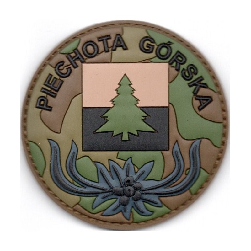 22 Batalion Piechoty Górskiej - naszywka gumowa 3D, PVC (rzep) 70 mm