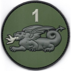 1 Batalion Czołgów Żurawica - naszywka gumowa 3D, PVC (rzep) 80 mm