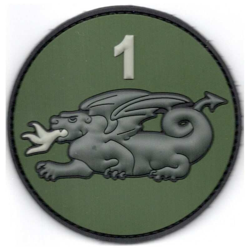 1 Batalion Czołgów Żurawica - naszywka gumowa 3D, PVC (rzep) 80 mm