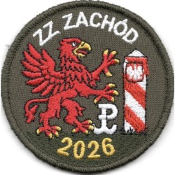 ZZ Zachód 2026 - naszywka haftowana, rzep, 75 mm