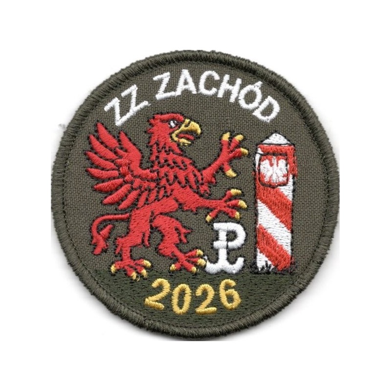 ZZ Zachód 2026 - naszywka haftowana, rzep, 75 mm