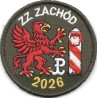 ZZ Zachód 2026 - naszywka haftowana, rzep, 75 mm
