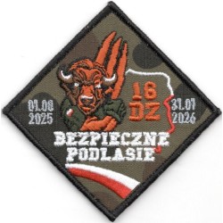 ZZ Bezpieczne Podlasie 16 DZ  - naszywka haftowana (rzep)