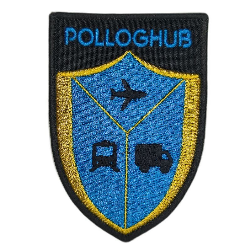 POLLOGHUB Jasionka - naszywka niebieska naszyta na rzep